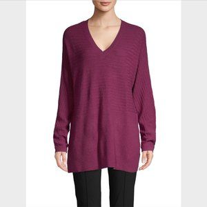NWT Lord & Taylor V-Neck Knit Wool-Blend Sweater
